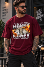 Money Mindset Oversized T-Shirt for Men | Premium Graphic Streetwear Tee - Image 7