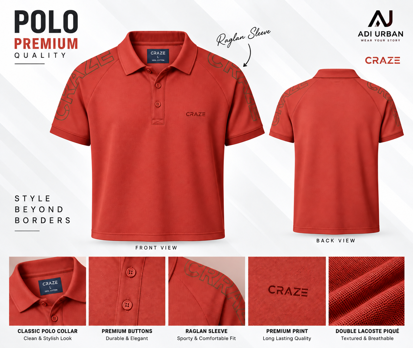 ChatGPT Image Sep 21, 2026, 04_38_10 PM Premium Cotton Polo Shirt – Double Lacoste Pique | Carze - Image 1