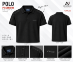 Premium Cotton Polo Shirt – Double Lacoste Pique | Carze - Image 3
