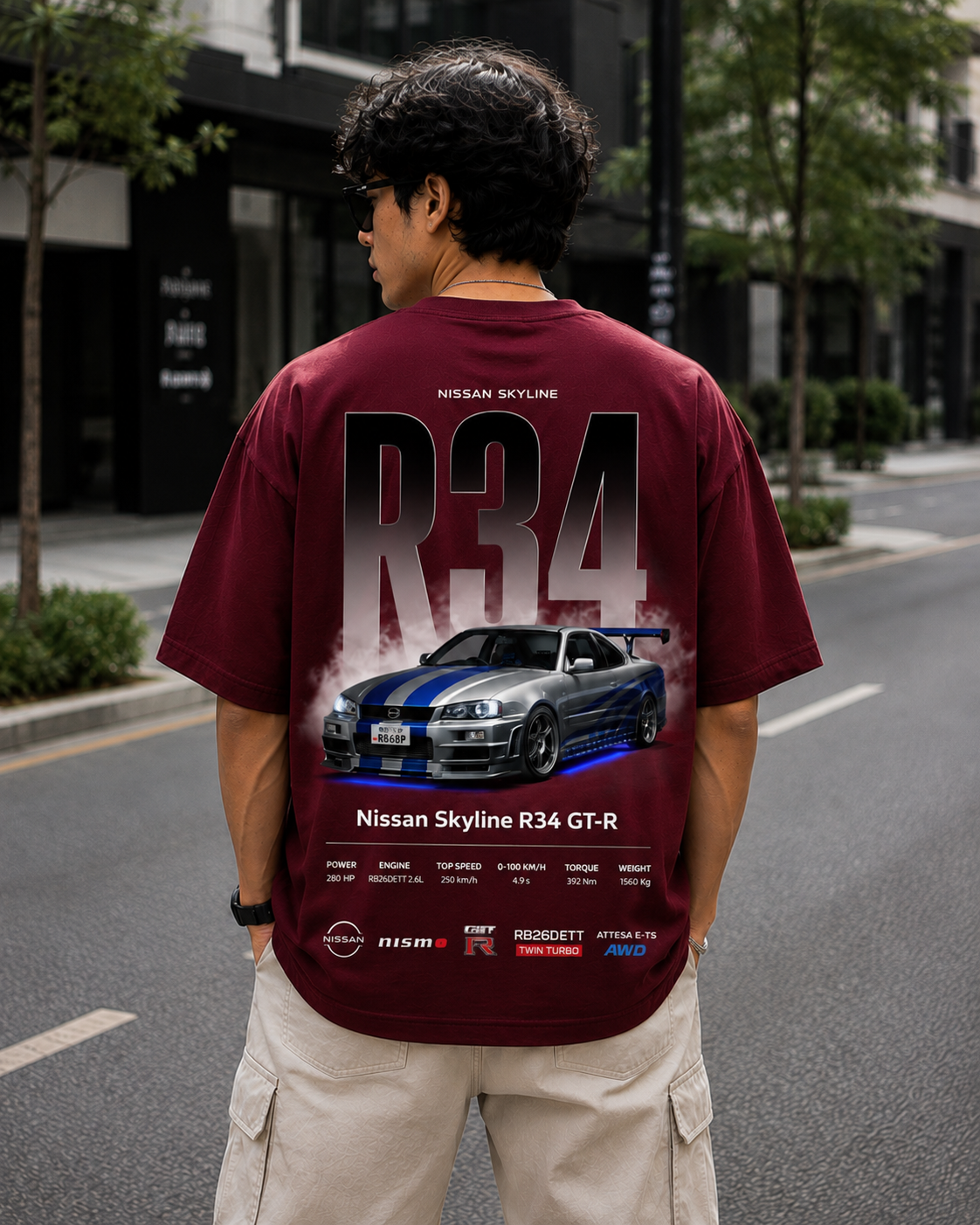 ChatGPT Image Sep 2, 2026, 01_01_56 PM AU Nissan Skyline Drop Shoulder T-Shirt - Image 1