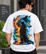 Wolfborn Warrior Premium Drop Shoulder T-Shirt - Image 10