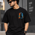 Wolfborn Warrior Premium Drop Shoulder T-Shirt - Image 3