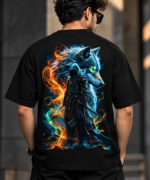 Wolfborn Warrior Premium Drop Shoulder T-Shirt - Image 2
